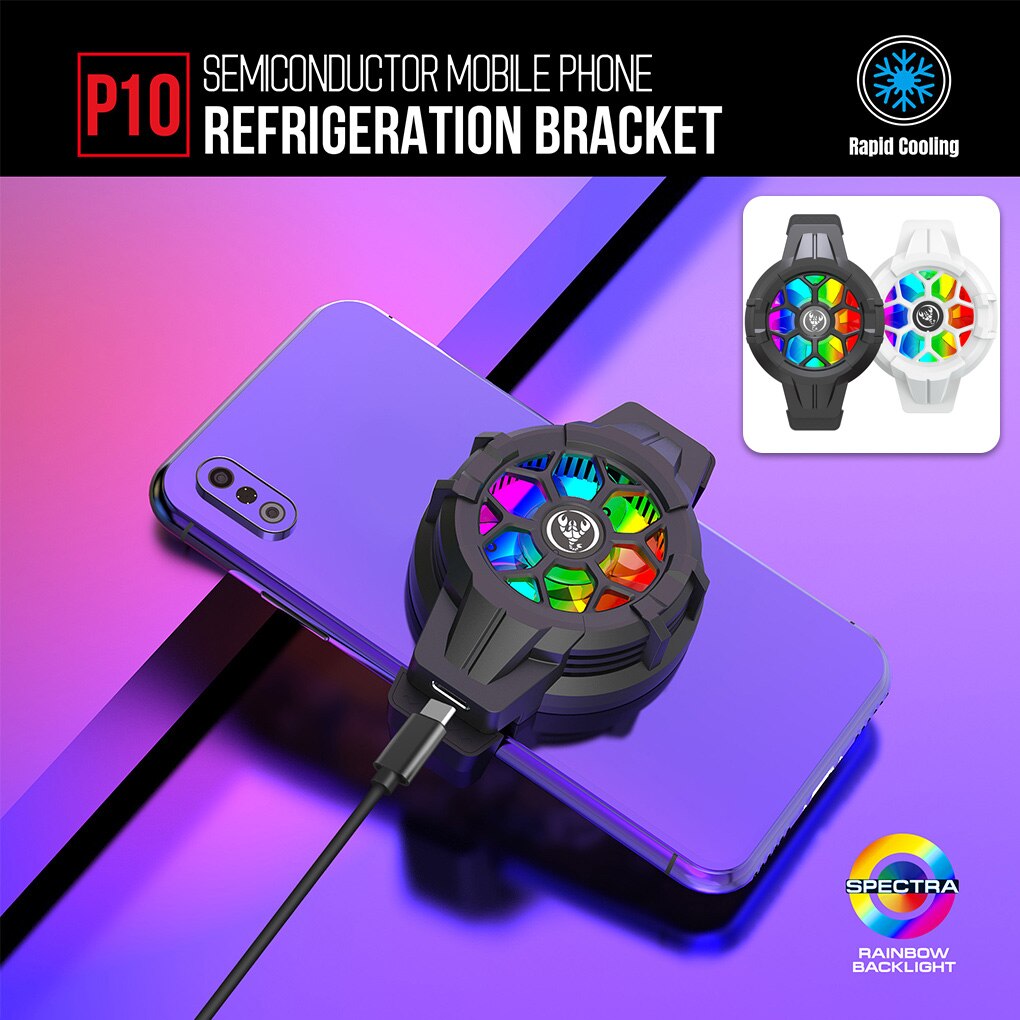 Typ-C Smart Telefon Lüfter Tragbare Gaming Mobile Kühler Gamepad Kühler Kühler Fan LED RGB Tragbare USB Kühler