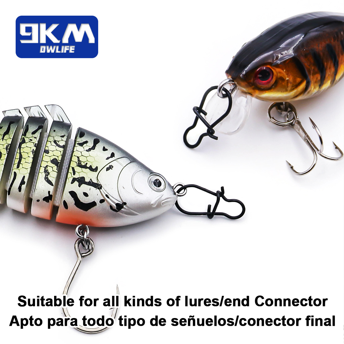 Duo Lock Fishing Snaps 25~100Pcs Fishing Clips Speed Clips Carabiners Fishing Swivels Snap Saltwater Quick Change Fishing Tackle