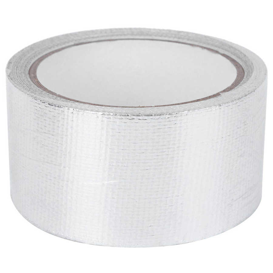 Aluminum duct tape, 2 pieces 50 mm x 10 m Heat-resistant, flame-retardant silver aluminum tape for