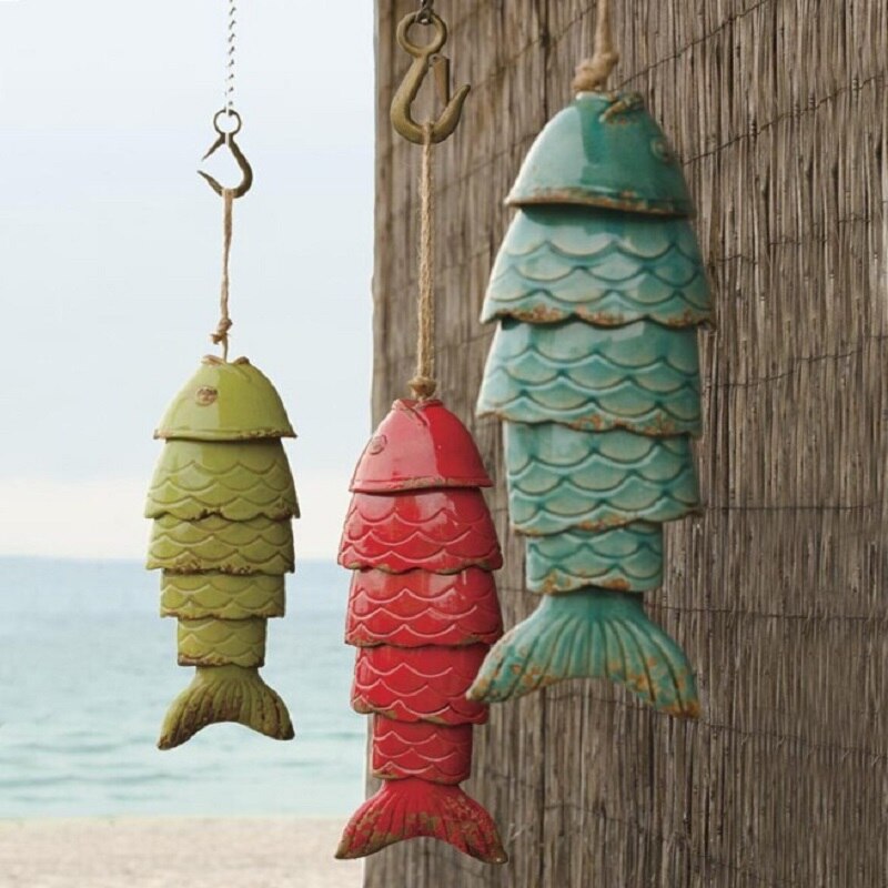 Gekleurde Koi Vis Wind Chime Kleur Koi Vis Windgong Outdoor Metalen Windgong Hanger Kerstcadeau Tuin Decoratie
