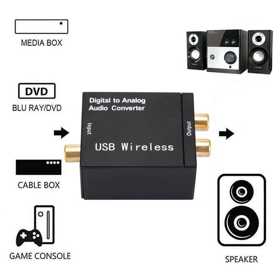 Bluetooth 4.0 Digitale Audio Analoog Converter Glasvezel Coaxiale Signaal Naar Analoge Rl Audio Converter Versterker Decoder