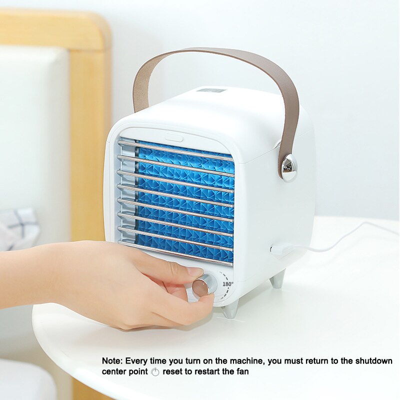 Draagbare Airconditioner Persoonlijke Ruimte Koeler Desktop Mini Usb Oplaadbare Draagbare Ventilator I88