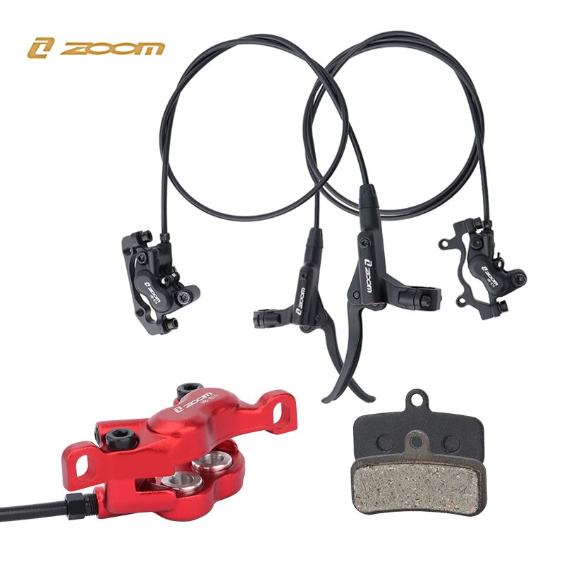 Zoom Hb876 Mtb 4 Piston Aluminium Alloy Hydraulic Oil Pressure Brake 800/1400mm Mountain Bike Brake With Resin Brake Pads