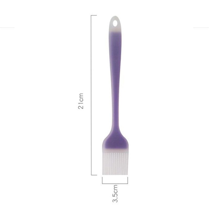 Pincel de silicona para repostería, brocha aplicadora de aceite para repostería de pan pastel, herramientas de cocina de seguridad para parrilla de barbacoa: Púrpura