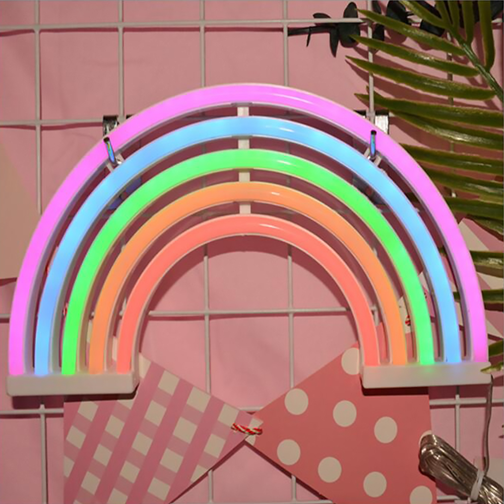 Lampe néon Led arc-en-ciel lampe | Lampe néon, lumière de nuit, lampe de noël, de mariage, de , de chambre d'enfants, décorations de maison
