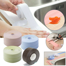 1Roll Sealing Strip Self Adhesive Bath Wall Sealing Strips Kitchen Bathroom Sink Basin Edge Trim strip 3.2m Length