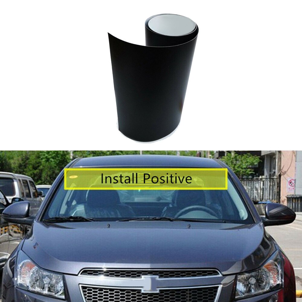 140 X 20CM Car Gloss Black Sun Strip Universal Car Van Windscreen Sunstrip Car Stickers Windscreen Sun Strip
