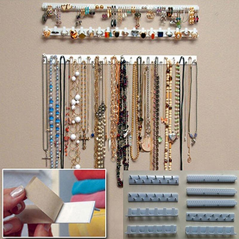 Support mural adhésif pour bijoux, ensemble de rangement, présentoir pour boucles d&#39;oreilles, anneau, collier, , 9 pièces