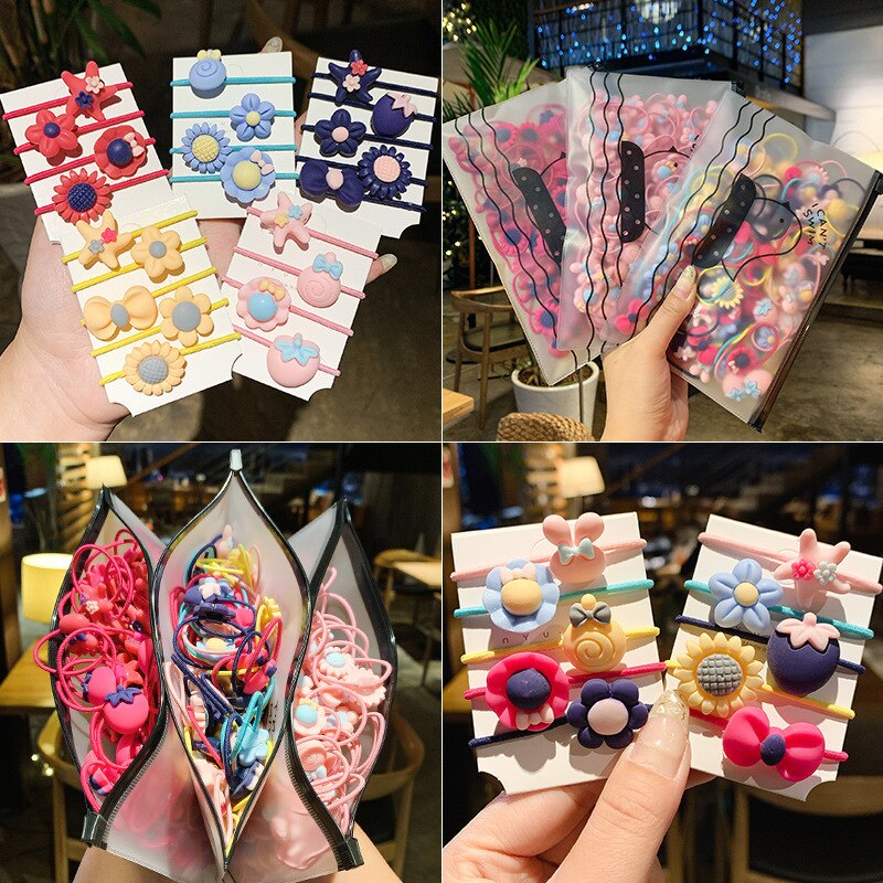 Bandas elásticas para el Cabello para Niñas, Coletas Pequeñas y Coloridas, no Daña EL Cabello, Accesorios para el Pelo, 20 Piezas