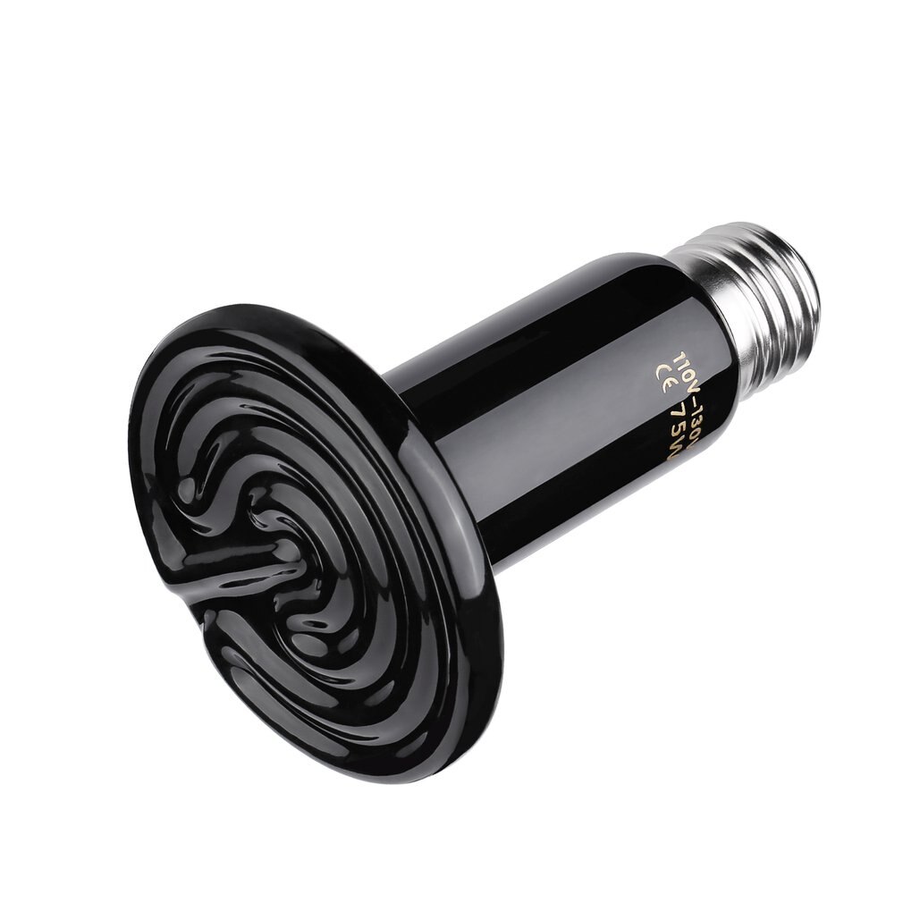 110v-130v mini infrarood keramische fitting  e27 basis apparaat lamp natuurlijke gloeiende verwarmer emitter reptiel warmte licht huisdier broedmachine lamp
