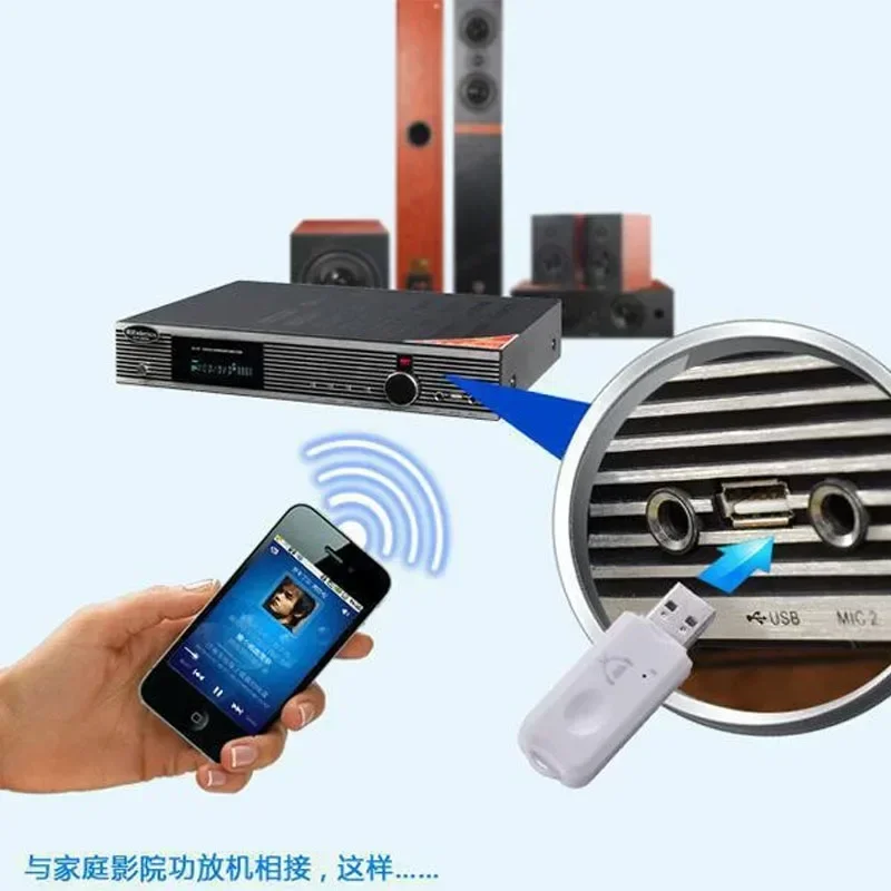 USB Bluetooth-compatibele stereomuziekontvanger Draadloze audio-adapter Muziekluidspreker Ontvangeradapter voor luidspreker voor telefoon Auto
