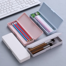 Plastic Pencils Pens Case Stationery Storage Box Organizer For School Office College Pencil Box For Students Special Offer