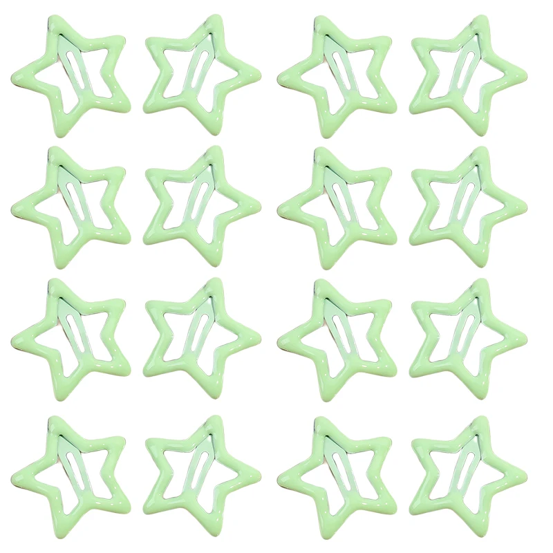 Pinzas para el cabello con forma de estrella de colores Y2K para niñas y niños, horquillas decorativas para el cabello, accesorios para el cabello a la para mujer: M / Rojo