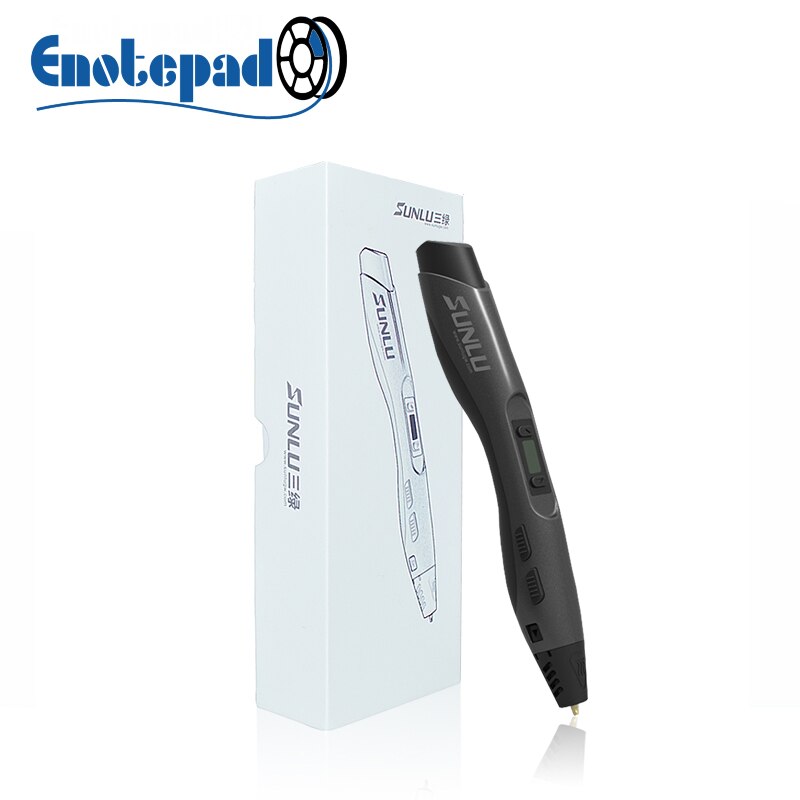 Enotepad-Galaxy SL-300A 3Dprinting Pen Ondersteuning 1.75Mm Pla/Pcl Filament Diy Tekening Potlood 1-8 digitale Geëxtrudeerd Support5V 2A: SL-300A-black