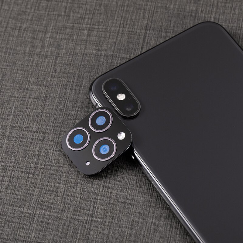 Lens Sticker Voor Iphone Xr/Xs Camera Cover Seconden Veranderen Nep Camera Voor Iphone 11 ND998: Black