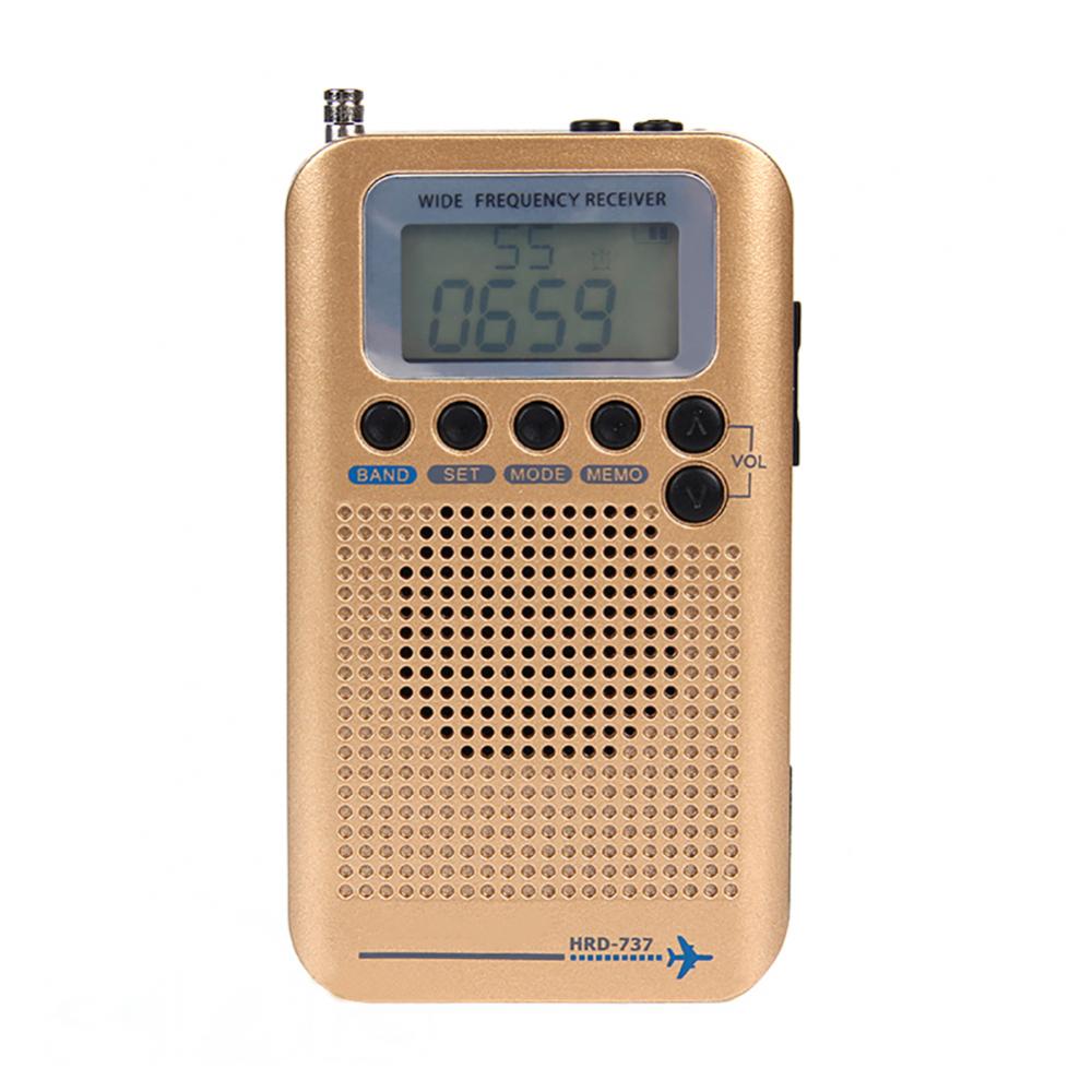 HRD-737 Aircraft Full Band Radio Portable Digital Display Radio FM/AM/SW/CB/Air/VHF Receiver World Band Stereo Radio Receiver