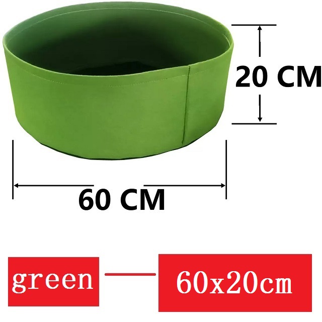 Round Garden Bed, Deep Soil Planting Container Grow Bags Durable Felt Fabric Planter Pot for Plants,Vegetables,Flowers, Herbs: Dark Grey