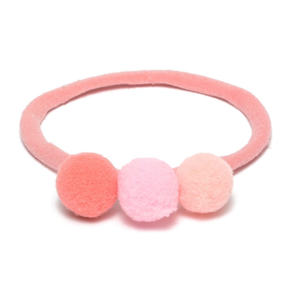 24pcs/lot Pom pom Sweet Baby Headband Soft Nylon Headband Infant Hair Accessory