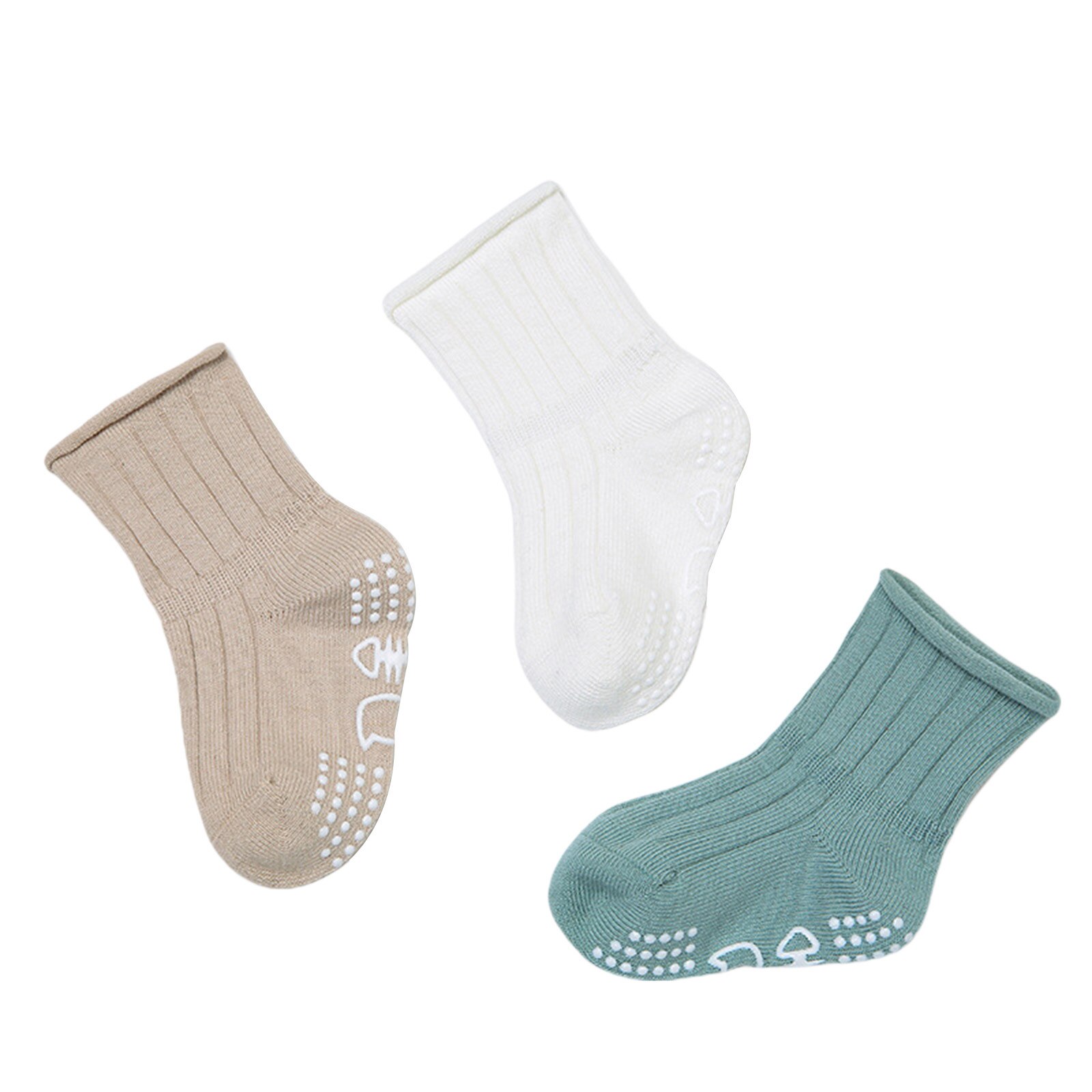 3 Paren/partij Pasgeboren Baby Katoenen Sokken Anti-Slip Medium Buis Sokken Peuter Meisjes Jongens Kous Herfst Winter Katoen Accessoire: a / 3-5 Years