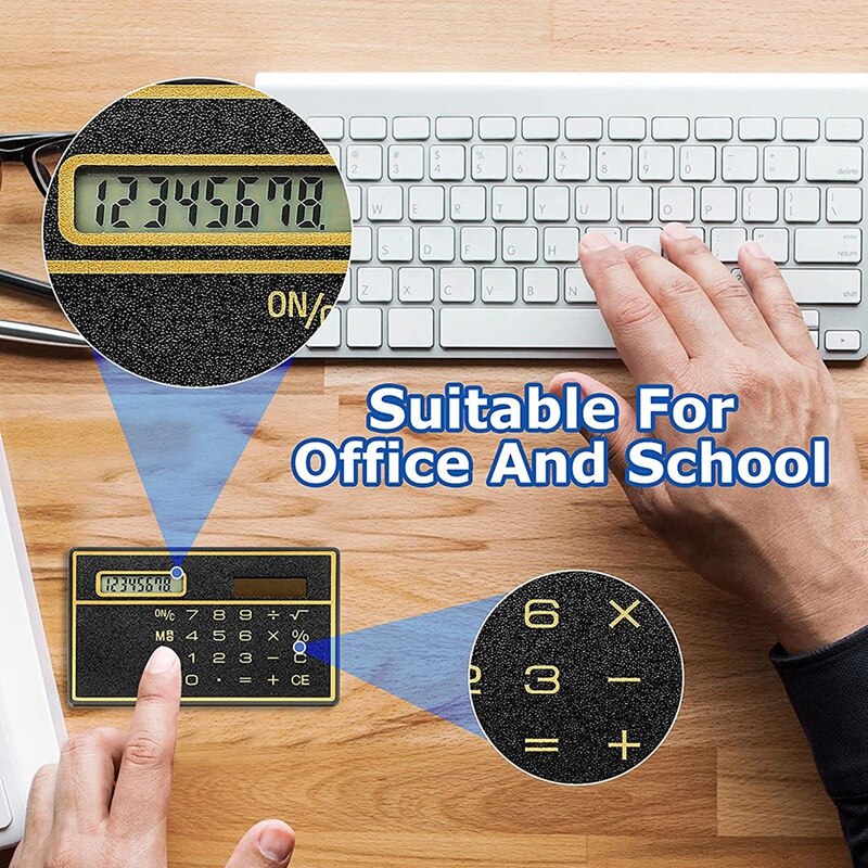 20Pieces Mini Calculator 8 Digits Accounting Pocket Calculator Portable Small Solar Powered Calculator For Office School