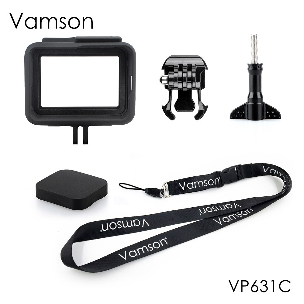 Vamson för gopro tillbehör hero 7 6 5 svart 7 silver/vit skyddsram väska kantskydd hölje fäste  vp631: Vp631c