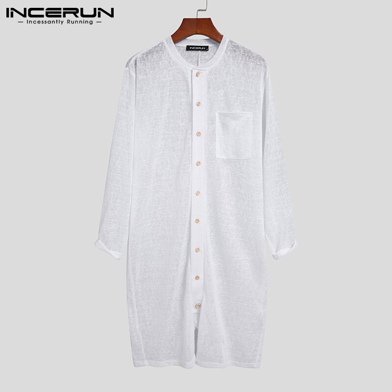 Macacão masculino de manga longa, pijama de cor sólida, macacão botão, roupa de casa confortável, respirável, macacão fino para homens, roupa de dormir