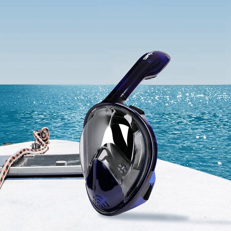 Full Face Snorkel Mask - Foldable Dry Snorkeling - with Camera Mount - Anti-Fog - for Adults: S