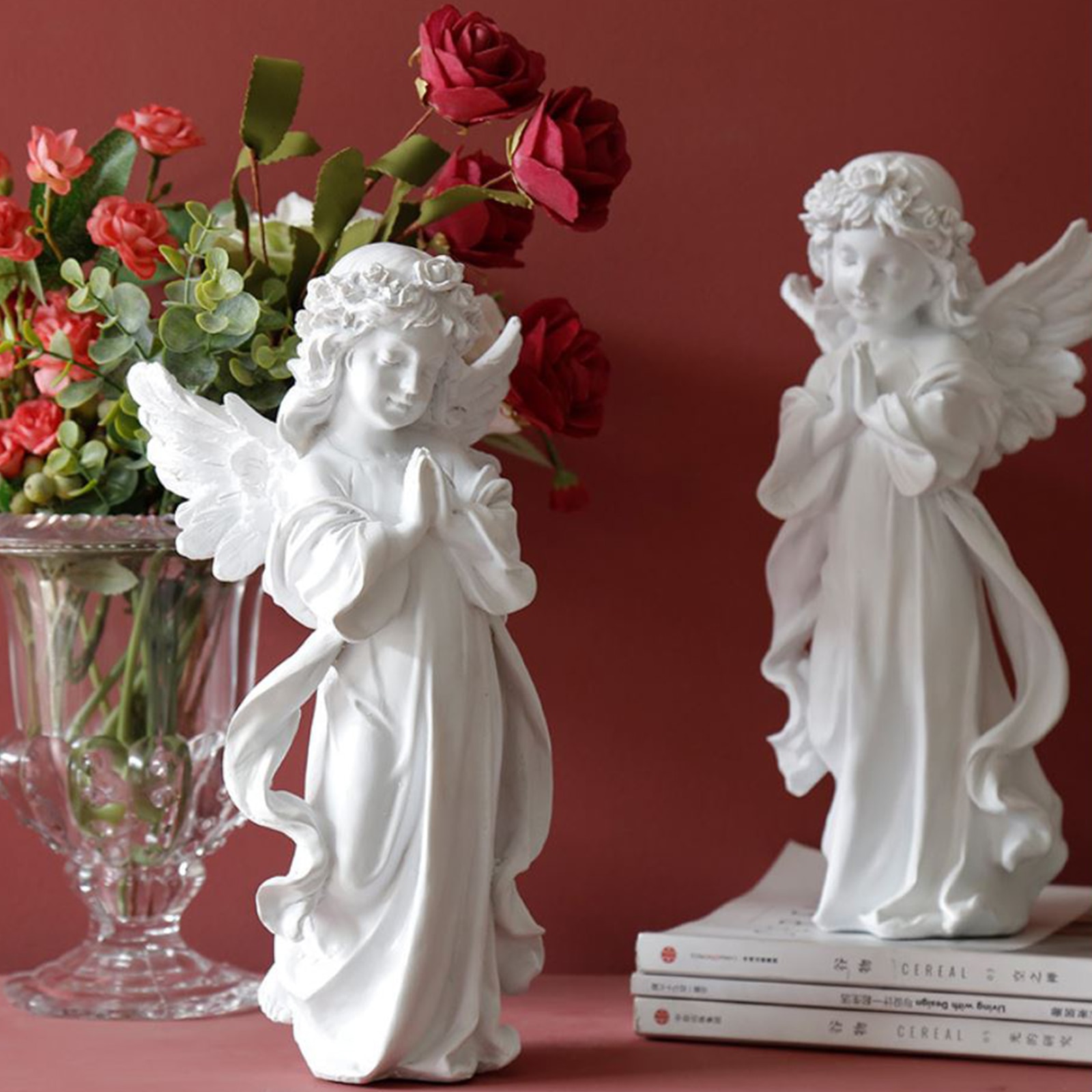 Angel Statue Small Cupid Figure Home Decor Music Fairy Model Sketch Practice Estatua Festival Home Figurines