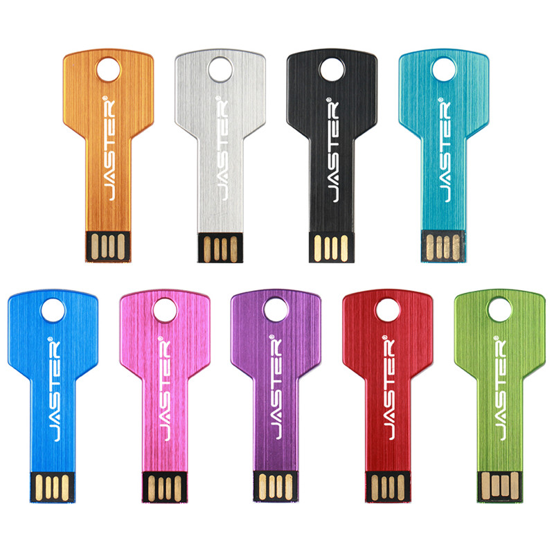 Chiavetta USB a forma di chiave in metallo ad alta capacità Chiavetta da 64 GB con penna nera Dispositivo di archiviazione con capacità reale Silver Stick Disco U ad alta velocità