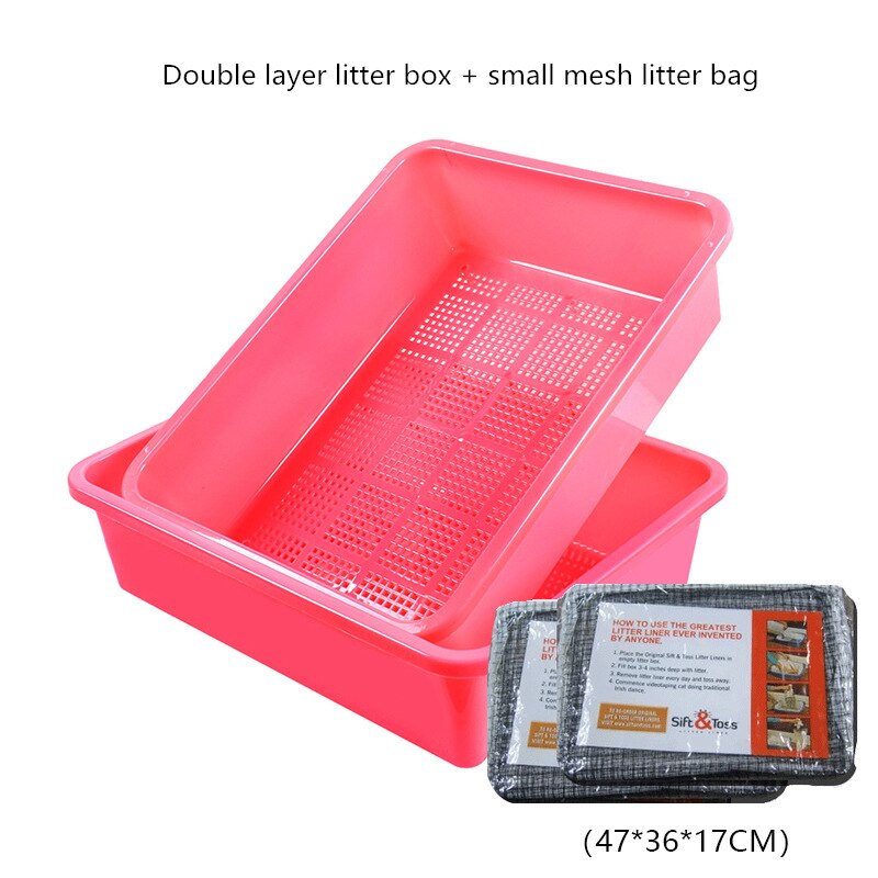 20pcs Reusable Cat Feces Filter Hands Free Pet Cat Excrement Liners Elastic Cat Sand Bag Filter Pet Hygienic Litter Box Liners: Package C1