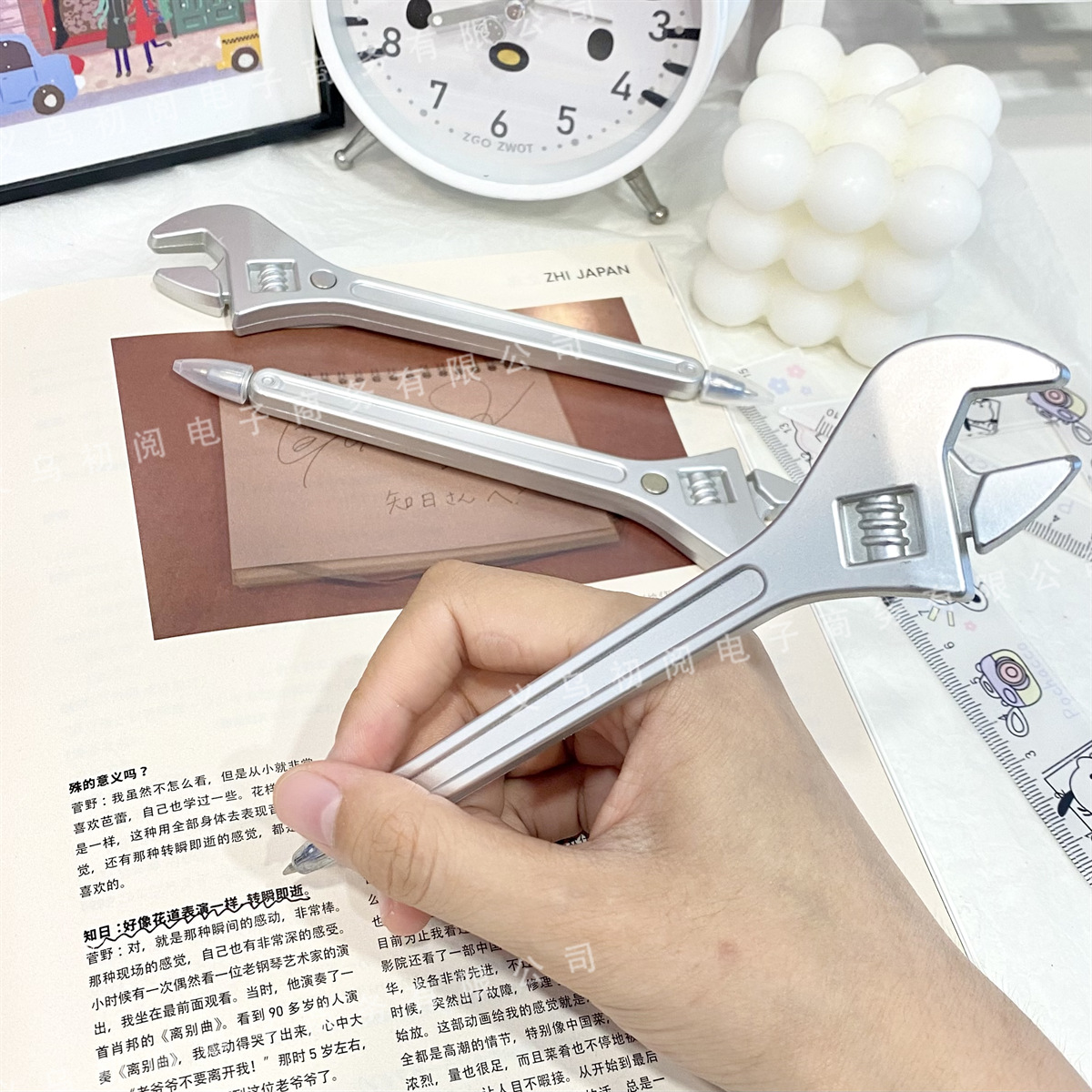 12 pcs Simulation Wrench Ballpoint Pen, Durable, High Aesthetic Value Student Stationery, Cute and Tool: Default Title
