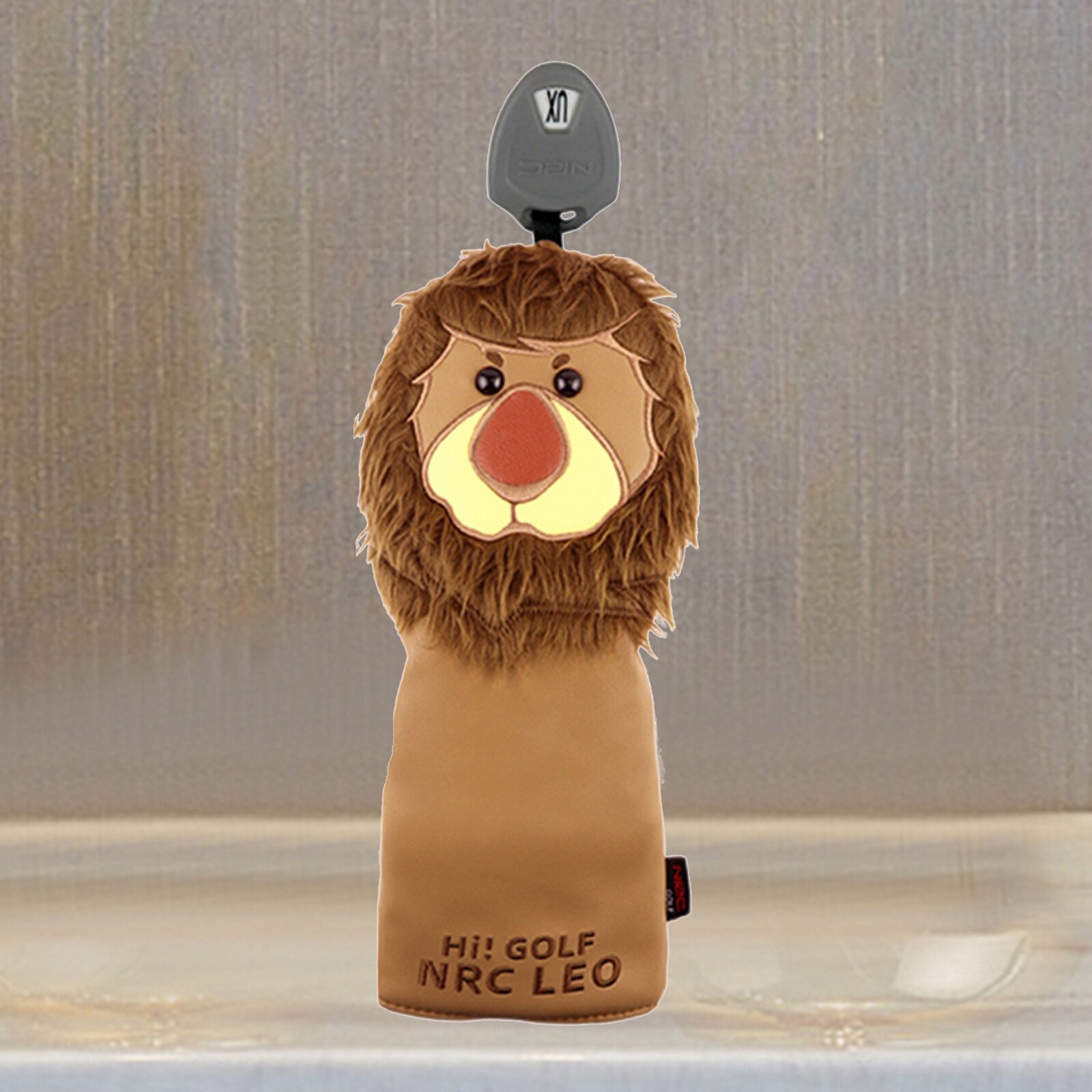 PU Leather Lion Animal Golf Club Head Cover Headcover for 460 Cc Wood Driver Golf Accessories: UT 25x11CM