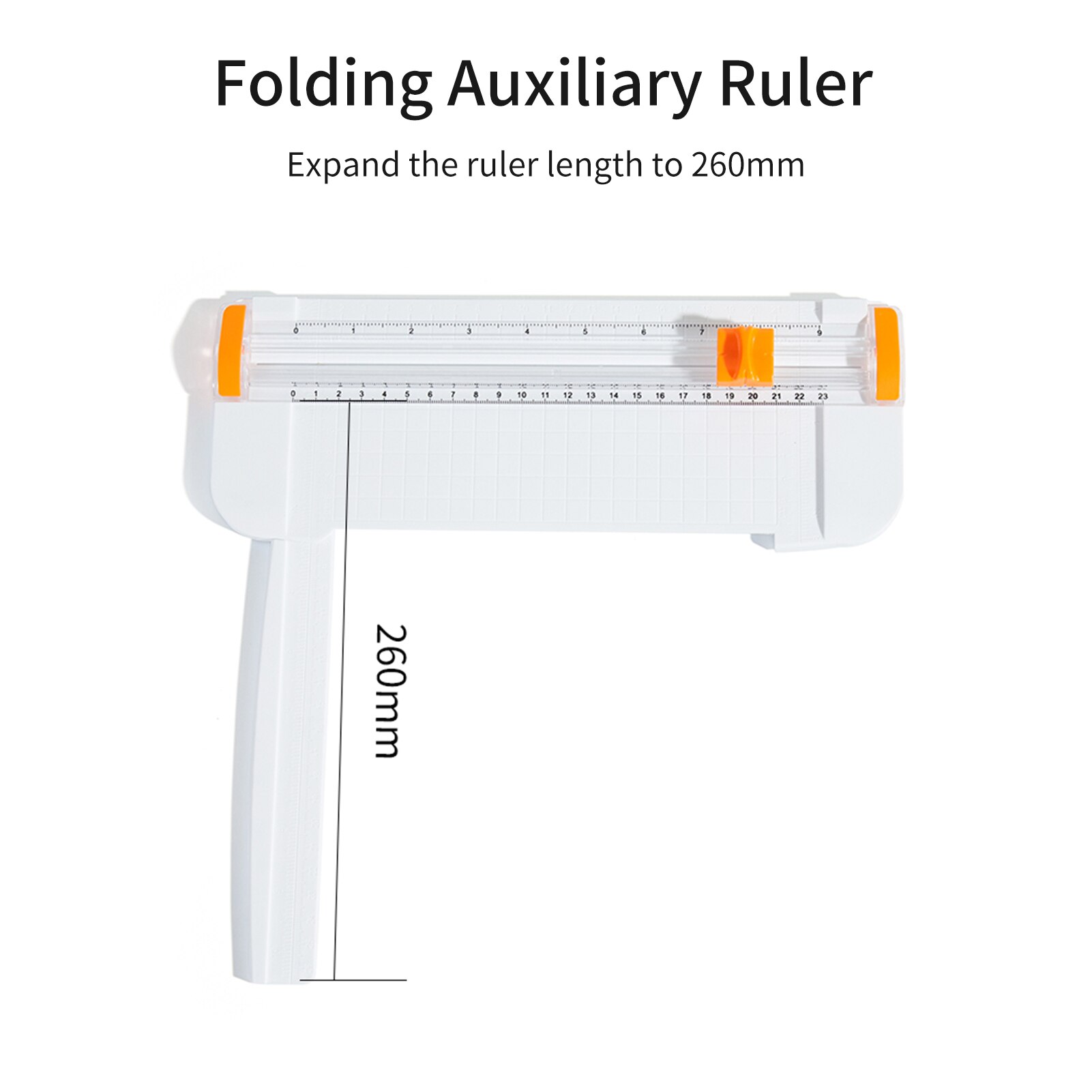 A5 Paper Trimmer Cutter Desktop Paper Cutting Machine w/ Security Cutter Head Auxiliary Side Ruler for Craft Paper Photos Cards