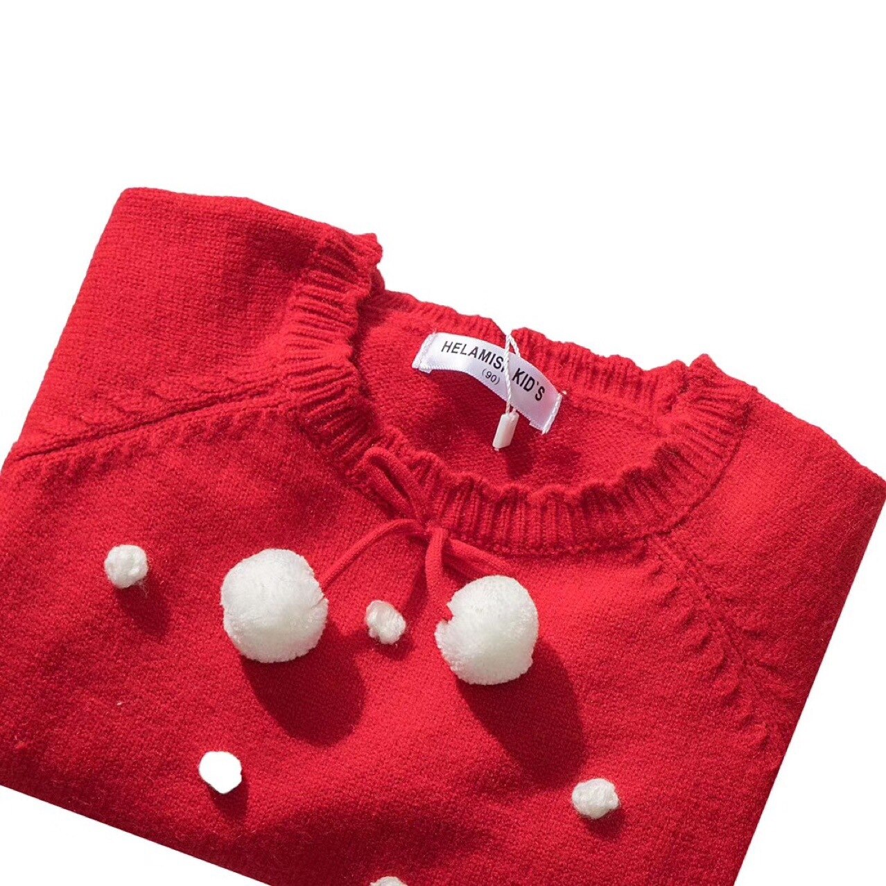 Della ragazza a mano agganciato palla di pelo genitore del maglione del bambino del maglione della ragazza bambini maglioni del bambino del maglione del vestito