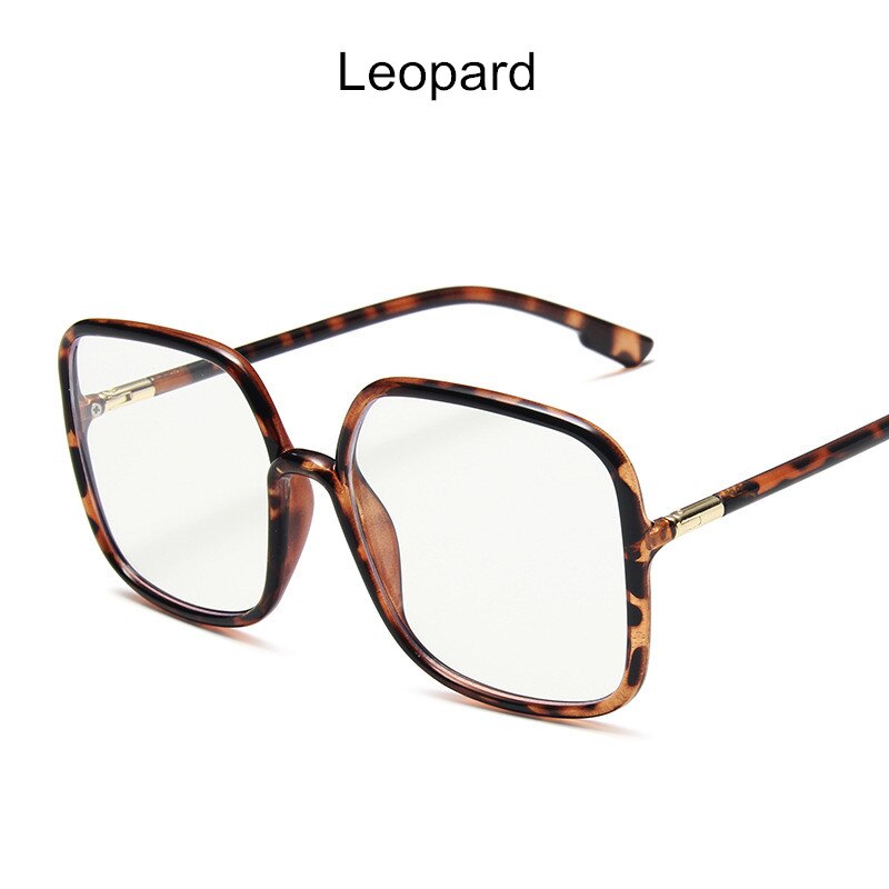 Gafas cuadradas de plástico para mujer, anteojos cuadrados con luz azul, Estilo Vintage, gafas hombres ópticos para miopía, gafas graduadas por ordenador,: Leopard