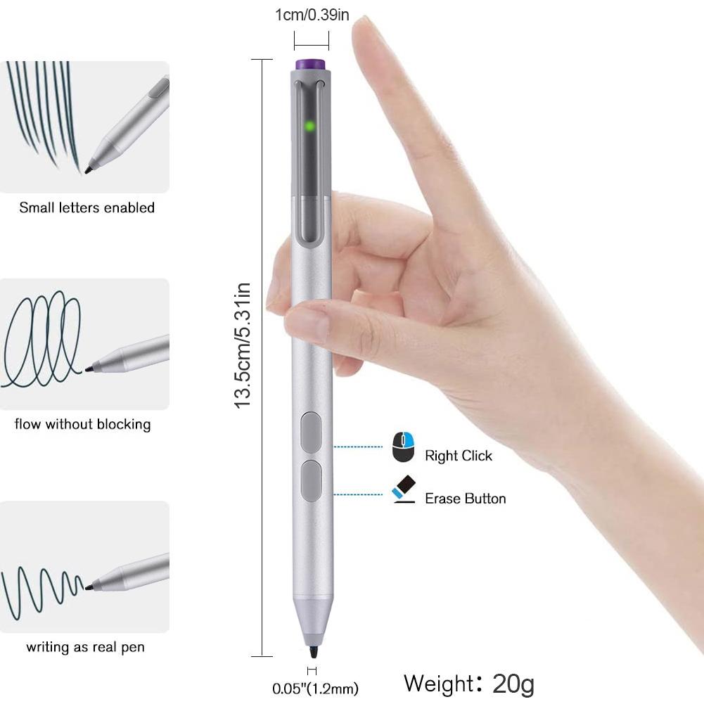 Stylus Pen Bluetooth 4.0 4096 Pressure Sensitive Aluminum Alloy Active Pen For Surface Pro 3 4 For ASUS Transformer 3 Mini