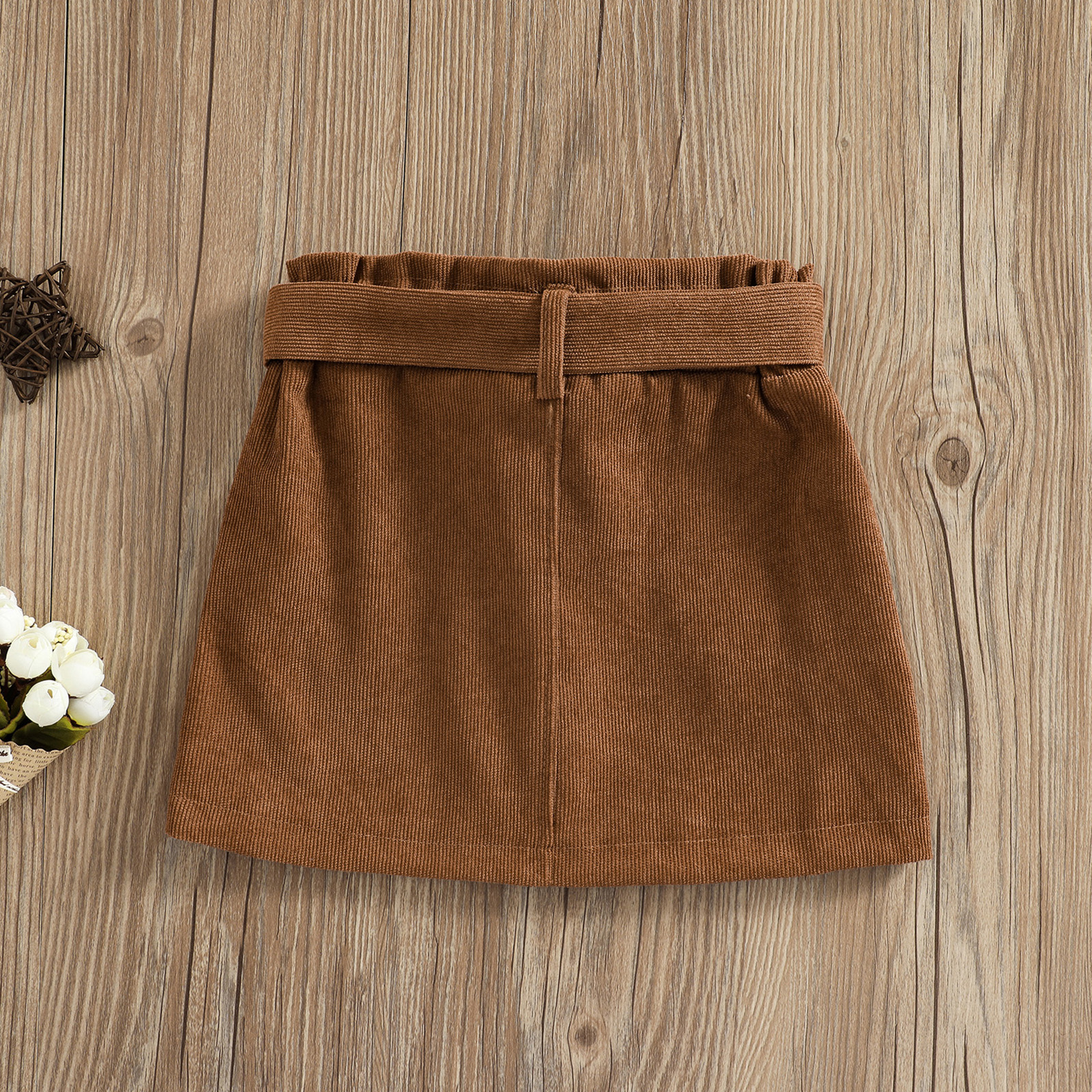 Ma y 1-6Y los niños chico bebé niñas faldas de pana arco Botón Línea faldas primavera otoño ropa D84