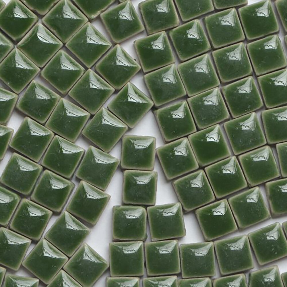 100pcs Multicolor Glass Mosaic Tile Square Ceramic Mosaic Tiles DIY Arts Crafts Making Material: 15