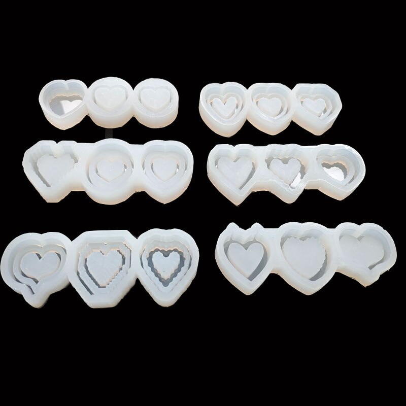 Lille bar shaker fyld diy resin heart shakers charms epoxy resin smykker tilbehør vedhængsforme håndlavede