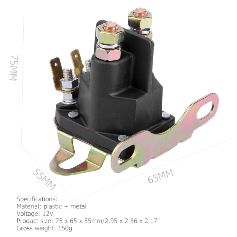 4-Pole Motorboat Starter Electronetic Relay Lawn Mower Starter for Briggs Stratton Motorboat Lawn Mower Motor Parts