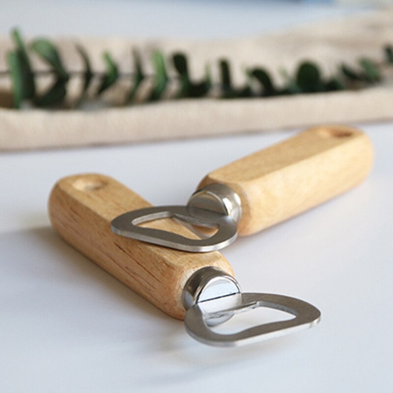 20 Stuks Houten Handvat Handheld Barman Flesopener Wijn Bier Soda Glas Cap Opener Kitchen Bar Gereedschap Creatieve Gat wedd
