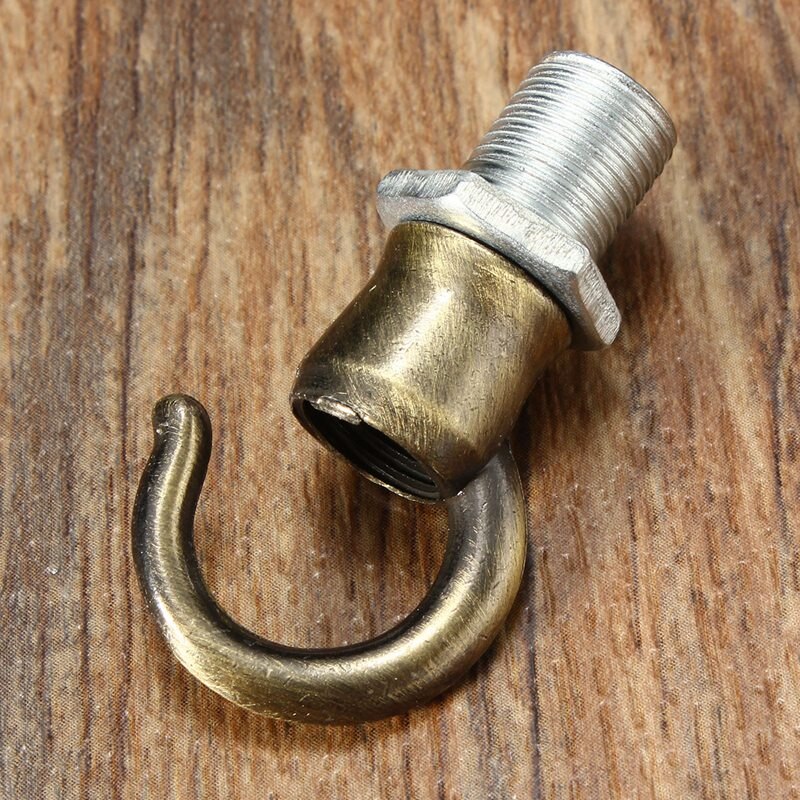 10mm -säikeinen  m10 retro -antiikki -vintage -metallikatto -ruusuvalo kattokruunu, jossa ruuviliittimet, jotka avaavat sileän tyylin: Pronssi
