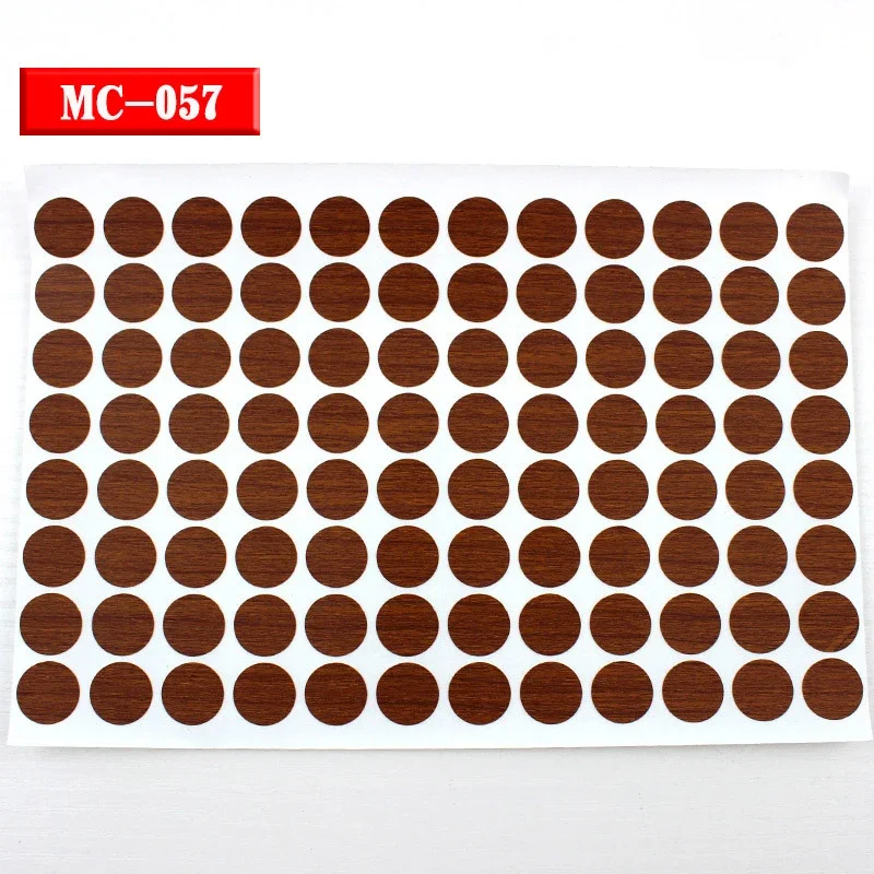 96 stuks 15 mm houten meubilair zelfklevende schroefdop cover gat stickers hout ambachtelijke bureau kast lade kunst sticker ornament: TRANSPARENT