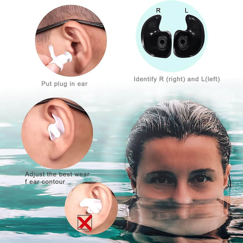 Zwemmen Siliconen Oordopje Neusklem Waterdicht Spiraal Oordopje voor Volwassen Kinderen Surf Douchen Baden Beginner Zwemuitrusting