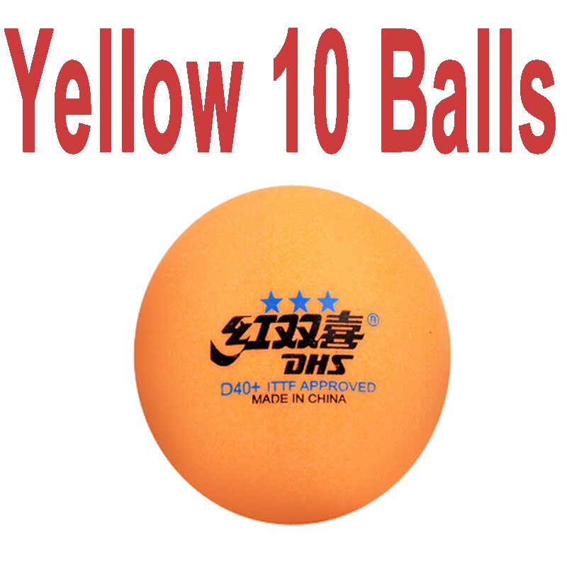 DHS D40 + 3 gwiazdki preferowane piłeczki robić tenisa stołowego ABS: żółty 10 Balls