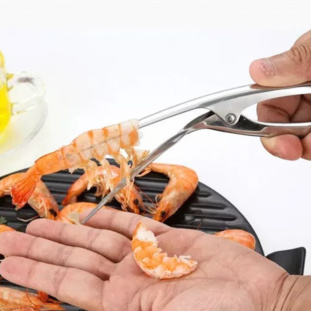 Crayfish Sheller Stainless Steel Prawn Peeler Shrimp Deveiner Peel Device Kitchen Tools Peeling Shrimp