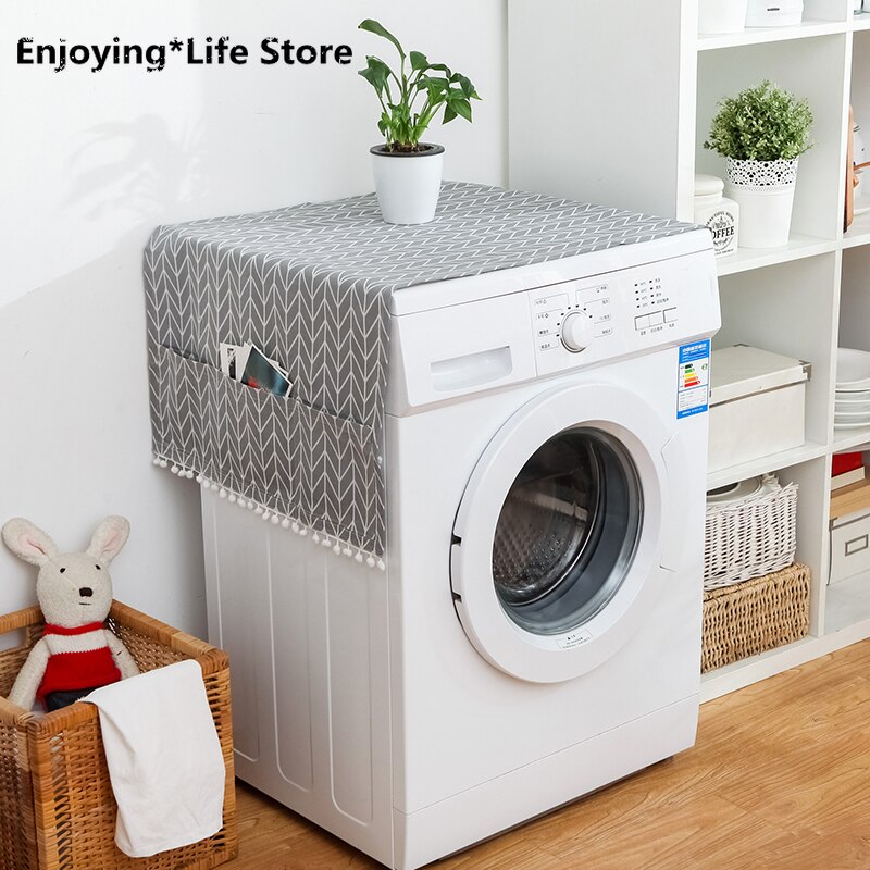 Cubierta a prueba de polvo para el hogar, cubiertas de algodón para lavadora, bolsa de almacenamiento impermeable para refrigerador, bolsillos, Protector, accesorios para mascarillas