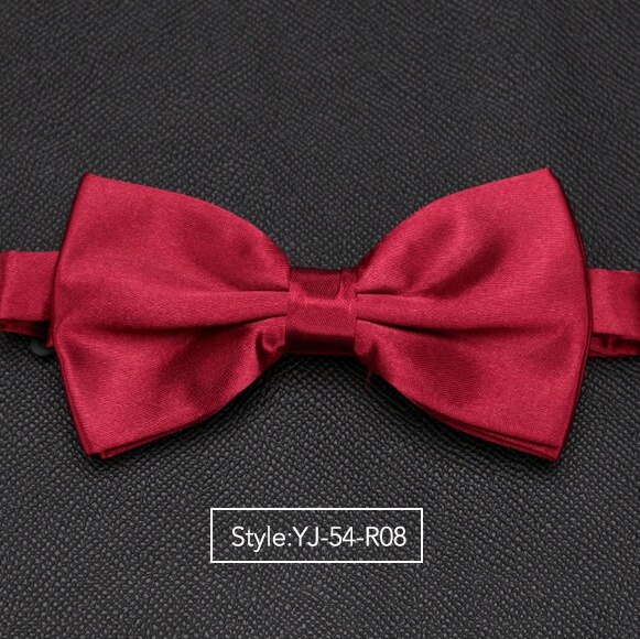 Herren Fliege Hochzeit Krawatten für Männer Frauen Solide Schmetterling Krawatte Krawatte Männlichen Kleid Hemd Zubehör Bowtie: YJ-54-R08