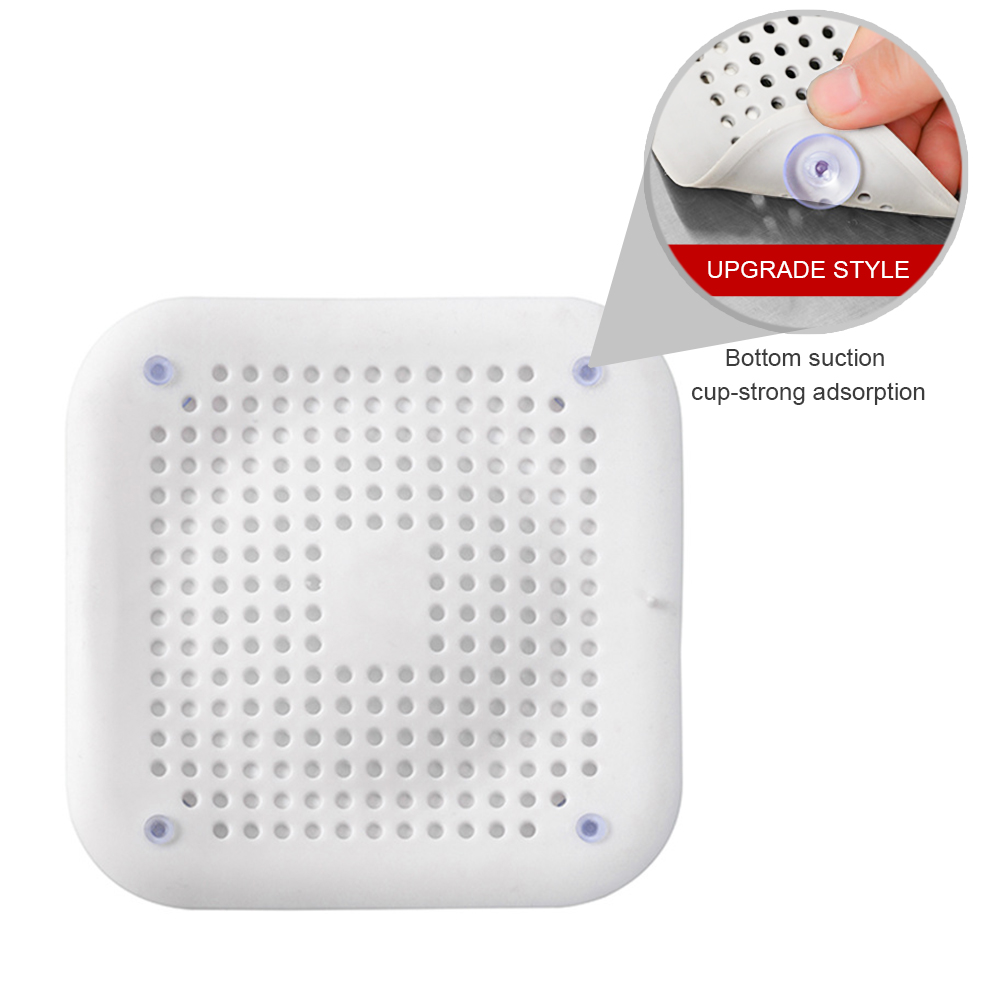 Filtro de cabelo antibloqueio de silicone Filtro de banheira Rolha de drenagem de piso do chuveiro Plug desodorante de cozinha Acessórios de banheiro: Vermelho