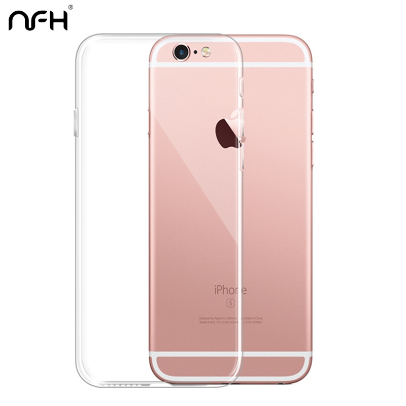 Funda de teléfono Delgado NFH para iPhone 5 y 5s SE 6 6S X funda transparente suave de silicona TPU para iPhone 7 7 Plus 8 Plus